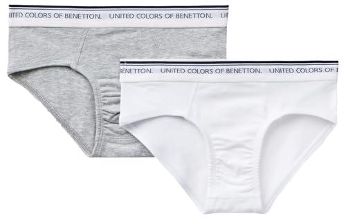 United Colors of Benetton Set 2 Slip 3OP80S484 Intimo Bambino Grigio Taglia 140