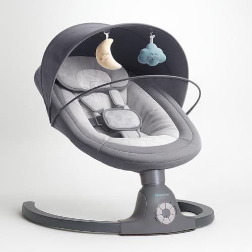 Dondolo Elettrico Bebe2Luxe Ava Grigio