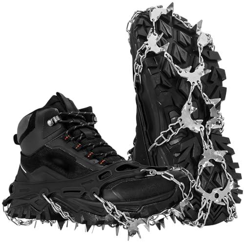 HOSLAFON Ramponi da Ghiaccio a 32 Punte per Escursionismo e Trekking Invernale