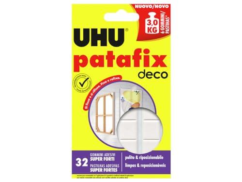 UHU Patafix Deco Gommini Adesivi Super Forti, 32 Pezzi, Bianco