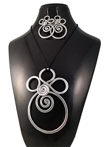 Collana e Orecchini Printyl in Alluminio Anallergico