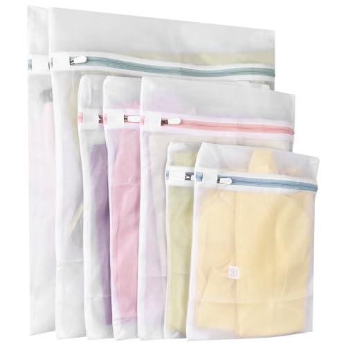 Newaner 7 pezzi sacchetti rete biancheria, 3 misure retina borse per lavatrice