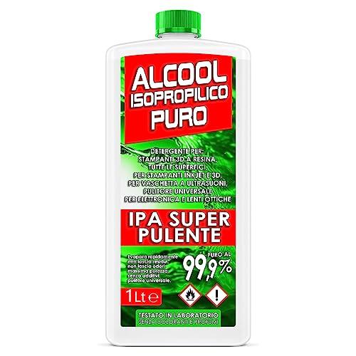 ANFEL IPA 99.9 SUPER PULENTE - Alcool Isopropilico Puro al 99.9% - Multiuso 1 Litro