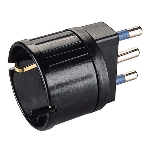 Adattatore Spina Grande 16A e Presa Tedesca Poly Pool PP0432.1 Nero