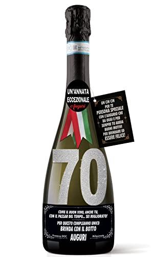 Bottiglia di Prosecco D.O.C. Millesimato Personalizzata 70 Anni