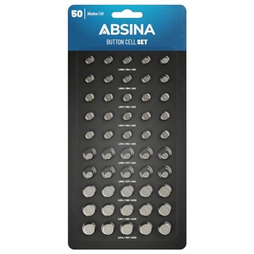 ABSINA Batterie a Bottone Miste Alcaline