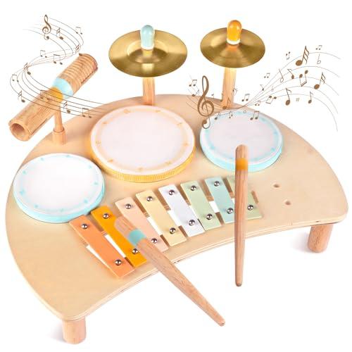 Set di Tamburi e Xilofono Montessori per Bambini 1-3 Anni