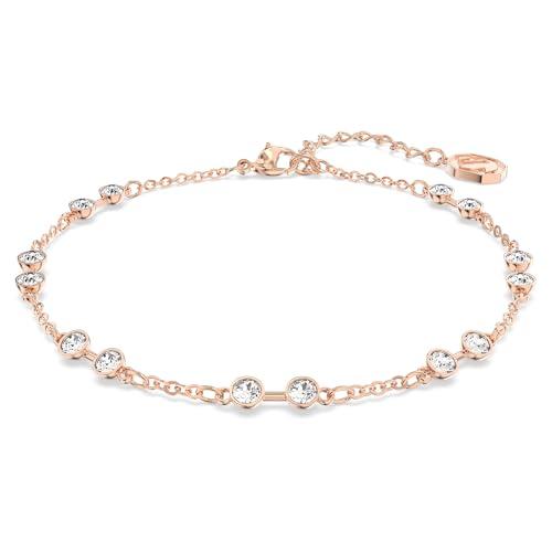 Bracciale Swarovski Remix Collection, Taglio Round, Bianco, Placcato Oro Rosa