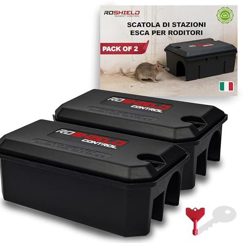 Roshield 2X Pro Scatola Esca e Trappola per Topi e Ratti