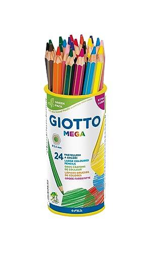 Giotto Mega - Astuccio da 24 Matite Pastello Colorate