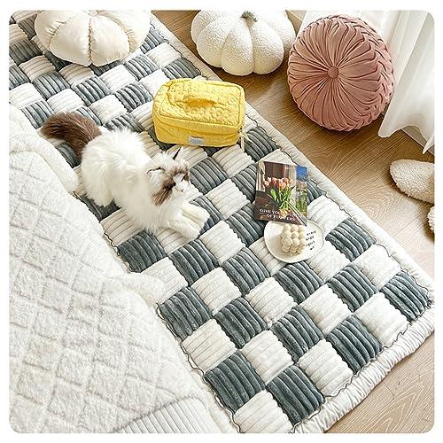 FunnyFuzzy, Copridivano per Animali Domestici, Crema, Grande, Quadrato, Morbido, in Cotone