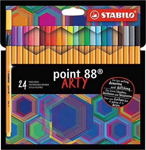 Stabilo Fineliner Point 88 - Astuccio da 24 - Colori Assortiti