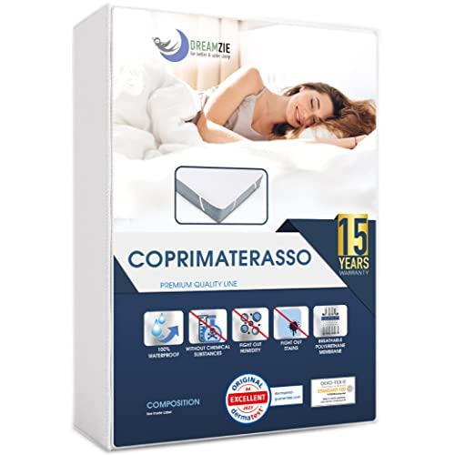 Dreamzie Coprimaterasso Matrimoniale Impermeabile 160x200 cm - OEKO TEX