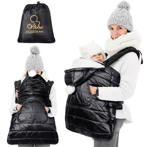Orzbow Cover Marsupio Neonato Invernale Universale Nero Brillante