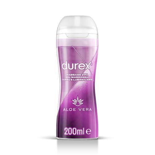 Durex Massage 2 in 1 Aloe Vera, Gel Lubrificante Intimo e per Massaggi