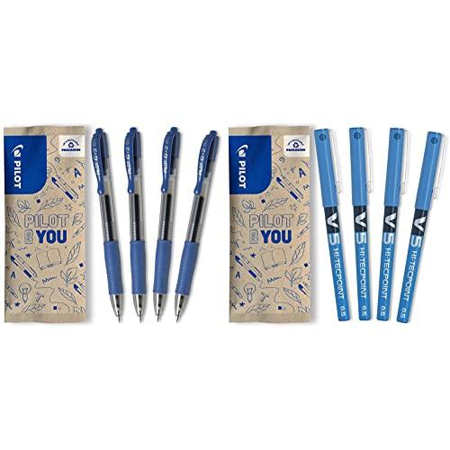 Pilot G-2 Penna Roller a Inchiostro Gel Ricaricabile - Confezione da 4