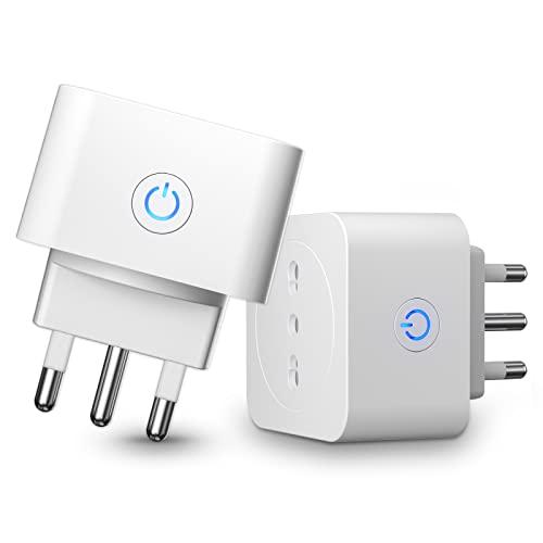 Presa Smart WiFi Italiana 16A con Monitoraggio Consumi (2 Pezzi)
