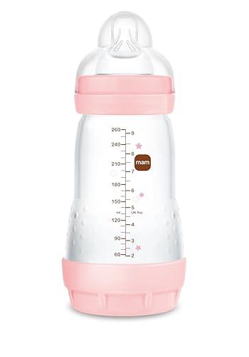 Mam Biberon Easy Start Anti-Colic a121 Anticolica Brevettato, per Bambini a Partire da 2 Mesi, 260 Ml Rosa, 1 Unità Auto-Sterilizzabile in 3 Minuti