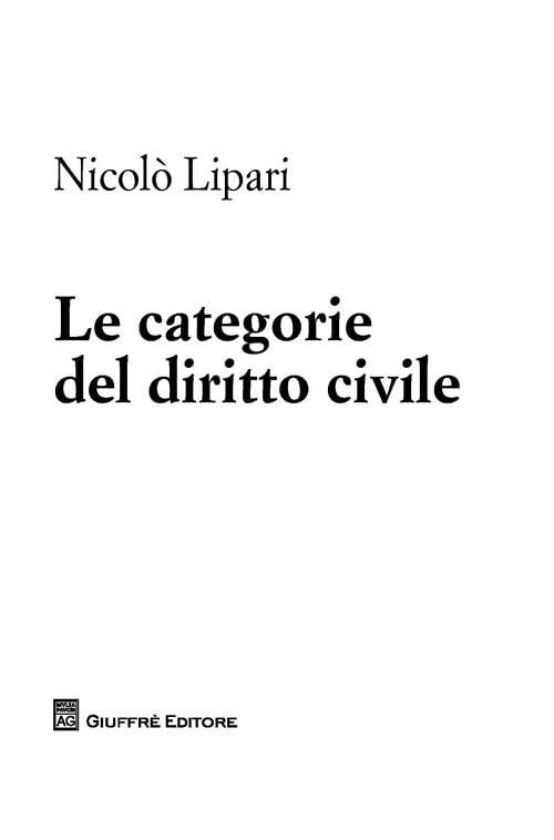 Categorie del Diritto Civile