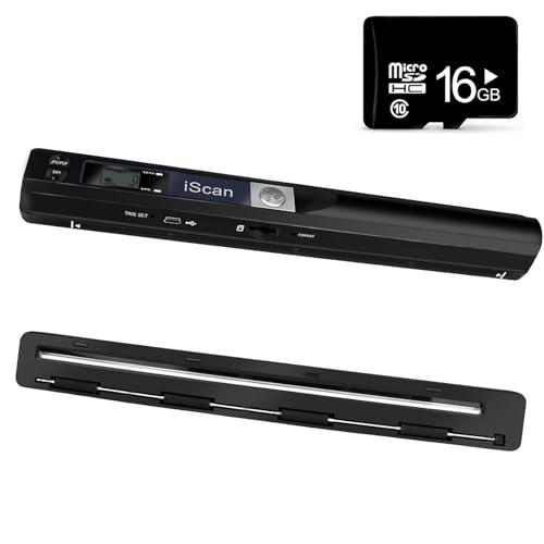 AOZBZ Scanner Portatile per Documenti A4, 900 DPI, USB, Nero