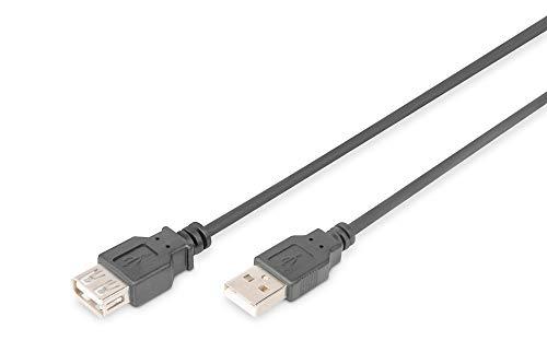 Cavo di Prolunga USB 2.0 Digitus ASSMANN Electronic AK-300202-030-S, USB A Maschio a USB A Femmina, 3 m, Nero