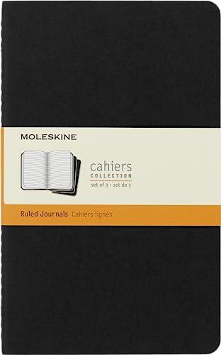 Moleskine Cahier Large a Righe Nero DIN A5 - Set da 3