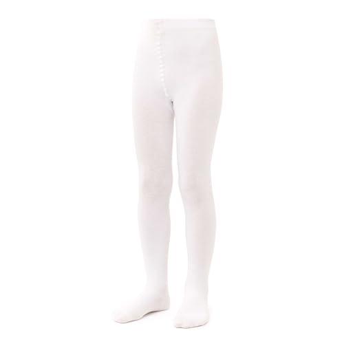 Collant in Cotone Liscio per Bambini STEVEN - Bianco 104-110 cm