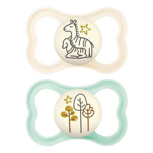 MAM Air Night Ciuccio Luminoso in Set da 2, 16+ Mesi, Neutro