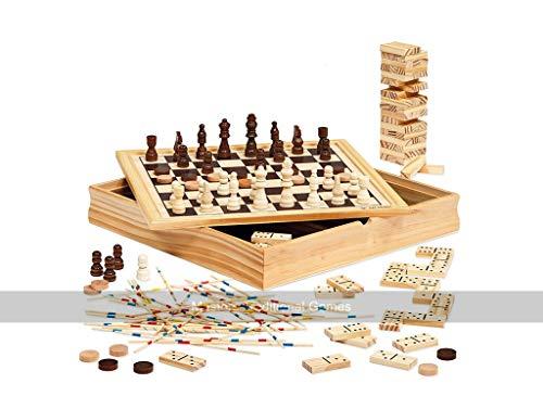 Dal Negro Classic Games 36cm Wooden Compendium by with 6 Games
