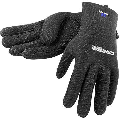 Cressi High Stretch Gloves Black 2.5mm Blue Logo M