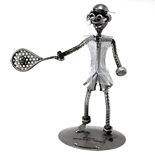 Scultura in Metallo - Tennista Artigianale Made in Italy