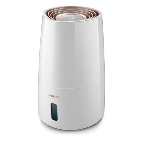 Philips 3000 Series Umidificatore D'aria - 45m² Umidificatore d'ambiente, NanoCloud, 3 Velocità, Modalità Sleep, Serbatoio 2 litri (HU3916/10)