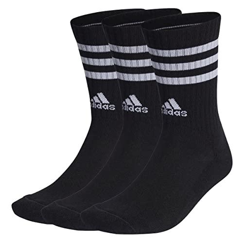 Calze Adidas 3-Stripes Cushioned Crew (3 Paia) - Nero/Bianco