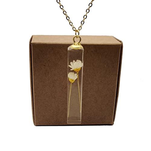 Collana con Pendente Margherita in Resina 3D e Oro 18k