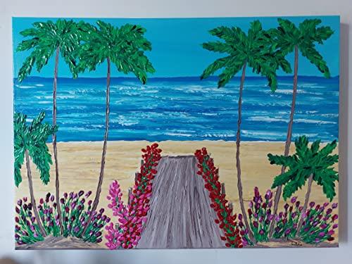 Quadro Moderno Astratto Dipinto a Mano 