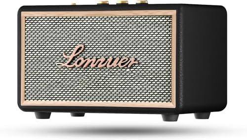 Altoparlante Bluetooth Portatile Retro in Legno Lonzuer, Subwoofer Potente 80W, Batteria 10000mAh