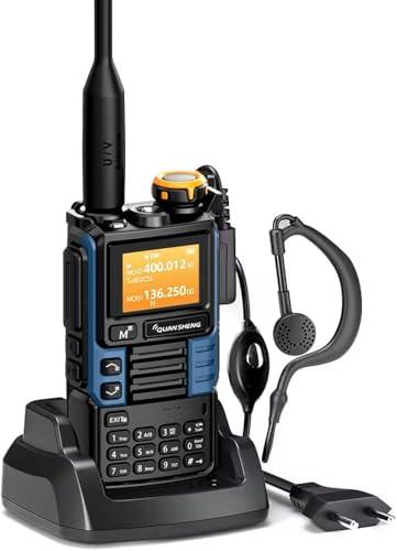 Quansheng UVK5(99) AM/FM/DTMF Walkie-Talkie 200CH 20-1000MHZ Walkie-Talkie NOAA Weather Forecast with Flash Copy Frequency Tpye-C LCD Display for Hiking Camping Travel Two-Way Radio (Blue)