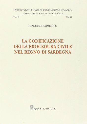 La codificazione della procedura civile nel Regno di Sardegna