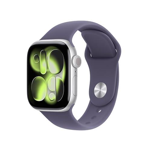 Apple Watch Series 11 GPS, 42mm Argento, Viola Nebbia