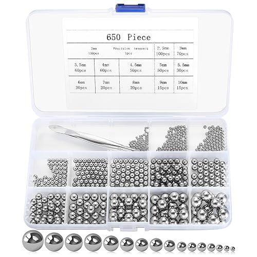 Set Cuscinetti a Sfera per Biciclette - 650 Pezzi in Acciaio Inox