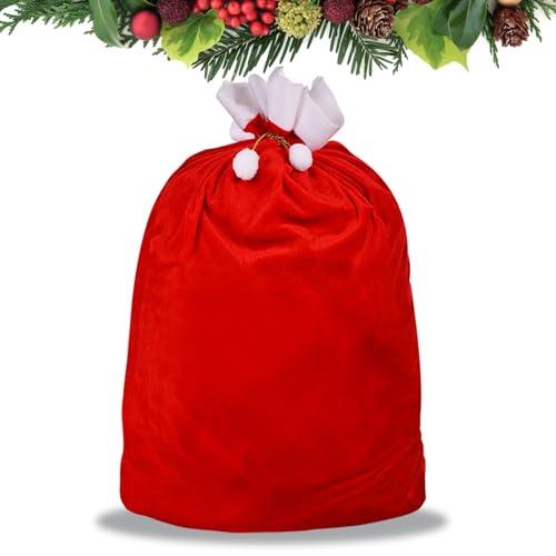 Sacchetto di Natale Babbo Natale 70x100cm in morbido peluche