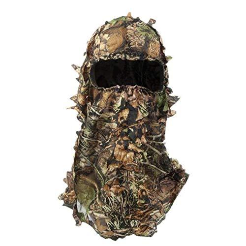 kieyeeno 3D Foglia Mimetica Maschera, Foglie Camouflage Caps Cappello a Foglie Mimetiche Ghillie Cappello da Caccia al Tacchino per Esterno