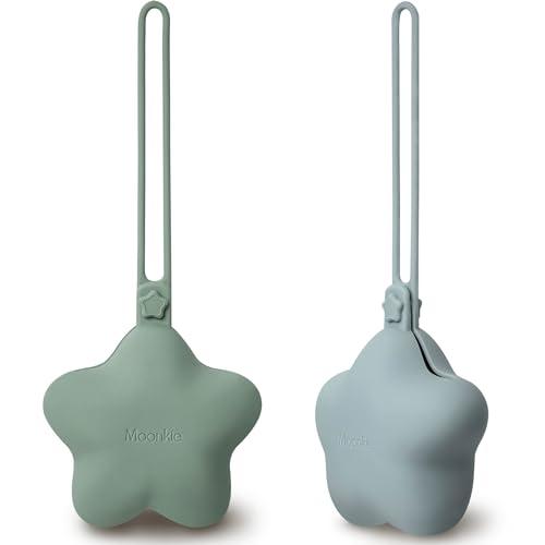 Moonkie Porta Ciuccio in Silicone (2 Pezzi) - Design a Stella, Senza BPA