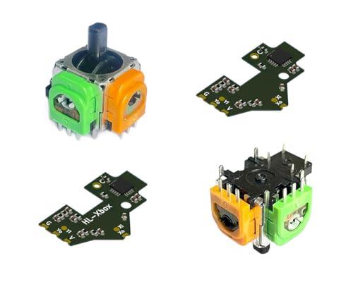 ElecGear Hall Joystick di Ricambio per Xbox Controller, 2x Stick di Controllo Effetto Hall + 2x PCB di Calibrazione + Strumenti di Riparazione e Dissaldatura per Stick Analogici – HL-Xbox