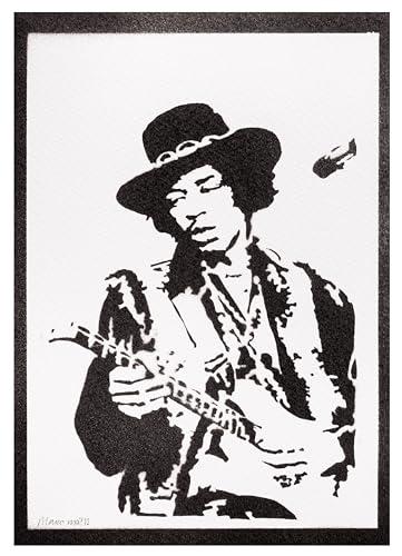 Poster Graffiti Jimi Hendrix Autentico - Moreno Mata