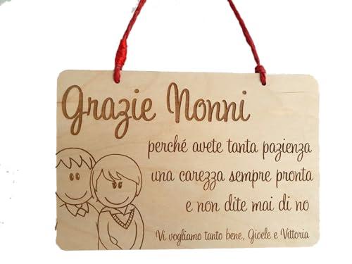 Targhetta in legno personalizzata per la Festa dei Nonni