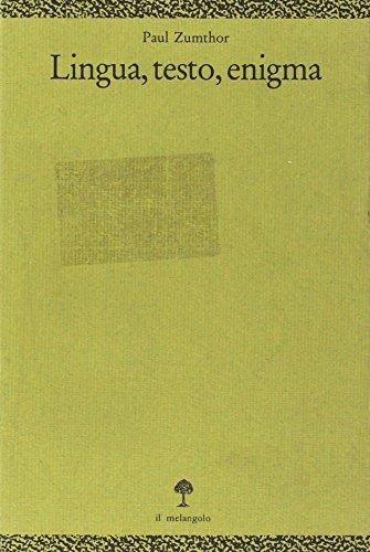Lingua, testo, enigma