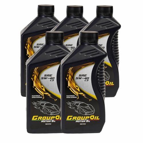 GROUPOIL SAE 5W-40 C3 - Olio Motore Totalmente Sintetico - 5 Litri
