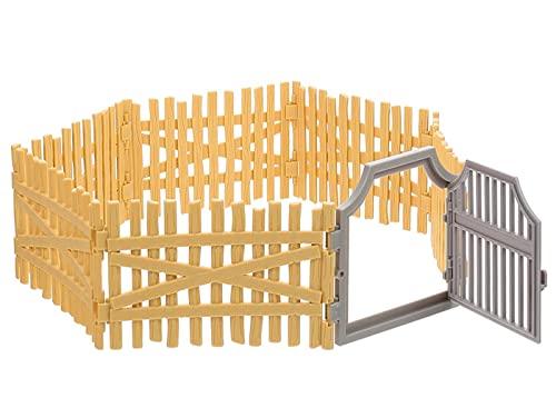 Recinto Fattoria per Cavalli - 7 Pezzi di Giocattolo Recinzione in Plastica