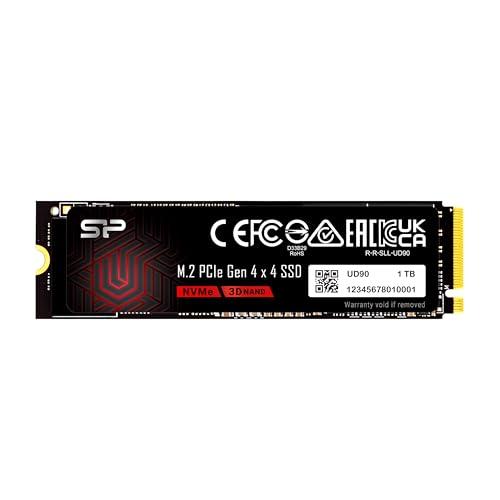 Silicon Power 1TB UD90 NVMe 4.0 Gen4 PCIe M.2 SSD R/W fino a 5.000/4.800 MB/s (SP01KGBP44UD9005), Unità a stato solido